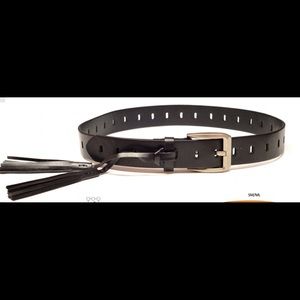 ELISE M BLACK SZ S/M OR M/L NWT HIP BELT W TASSEL